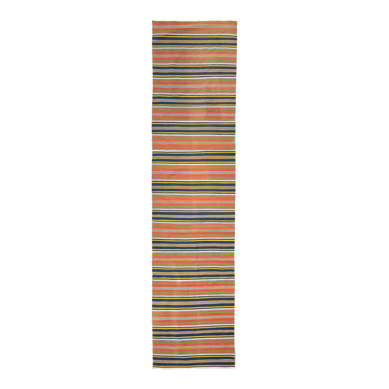 Red Vintage Traditional Wool Runner - 2'8"" x 11'1""