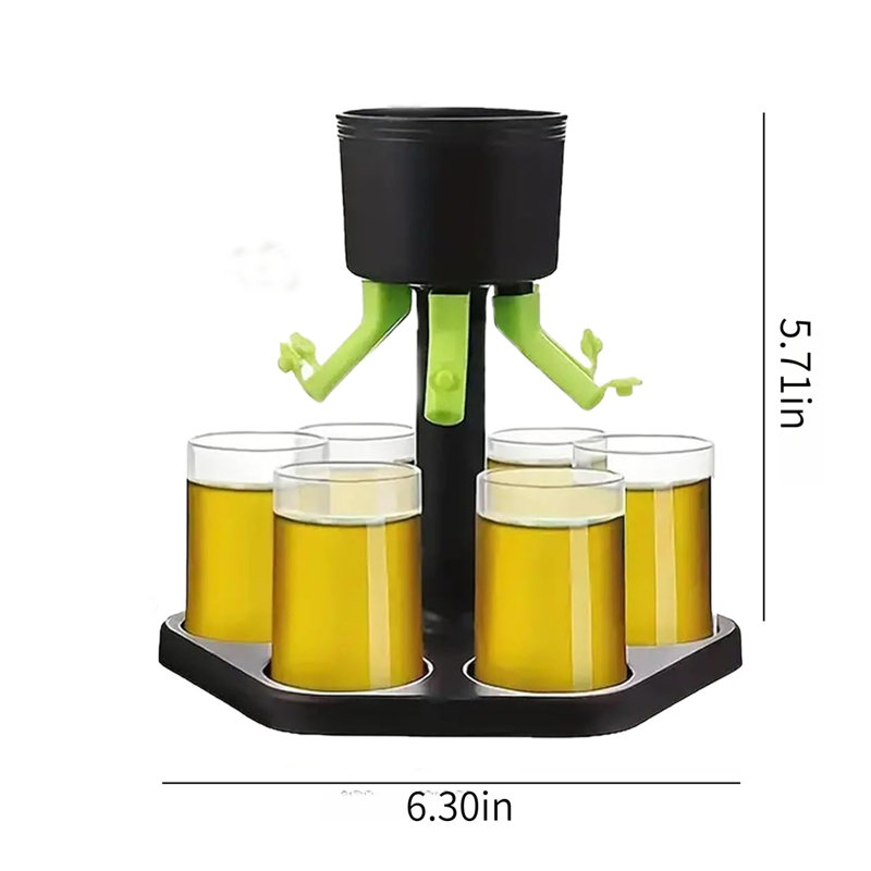 Distributeur de vin hexagonal avec 6 tasses