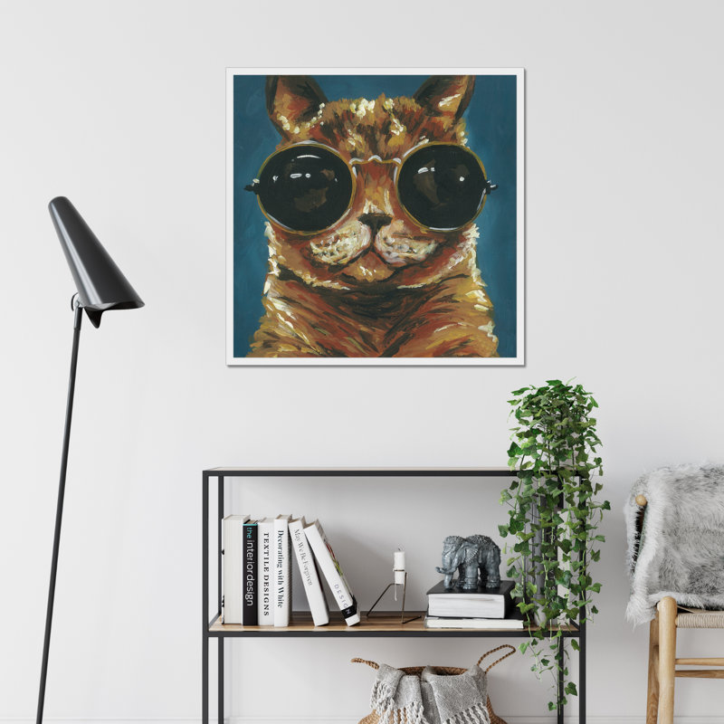 Dapper Animal I by Jennifer Rutledge - Painting, 95cm H x 95cm W, White Framed Paper Print