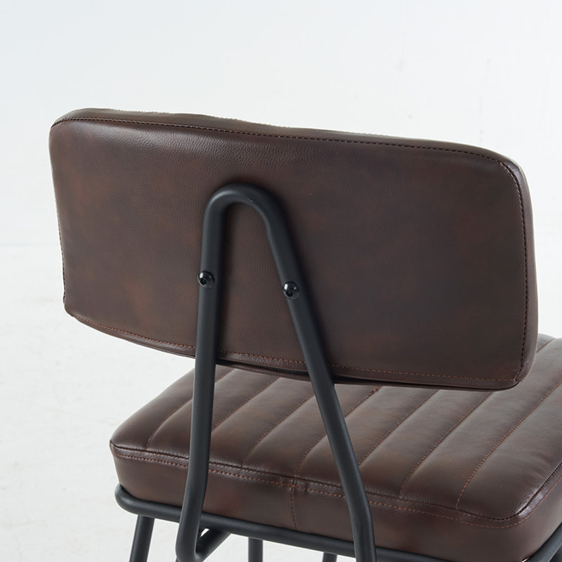 Ensemble de 2 tabourets de bar industriels, Brun