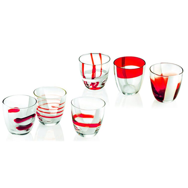 Guzzini 6 - Piece 10.9oz. Glass Drinking Glass Glassware Set
