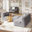 Canapé modulaire moderne en L 2 pièces pour salon, chambre à coucher | Gris clair | Polyester-437356865