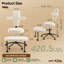 Ergonomic Criss Cross Office Chair with Reversible Cushion, Swivel, Retractable Footrest, Lumbar Support