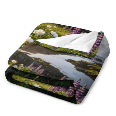 Jeté en flanelle Coastal Landscape Luxury