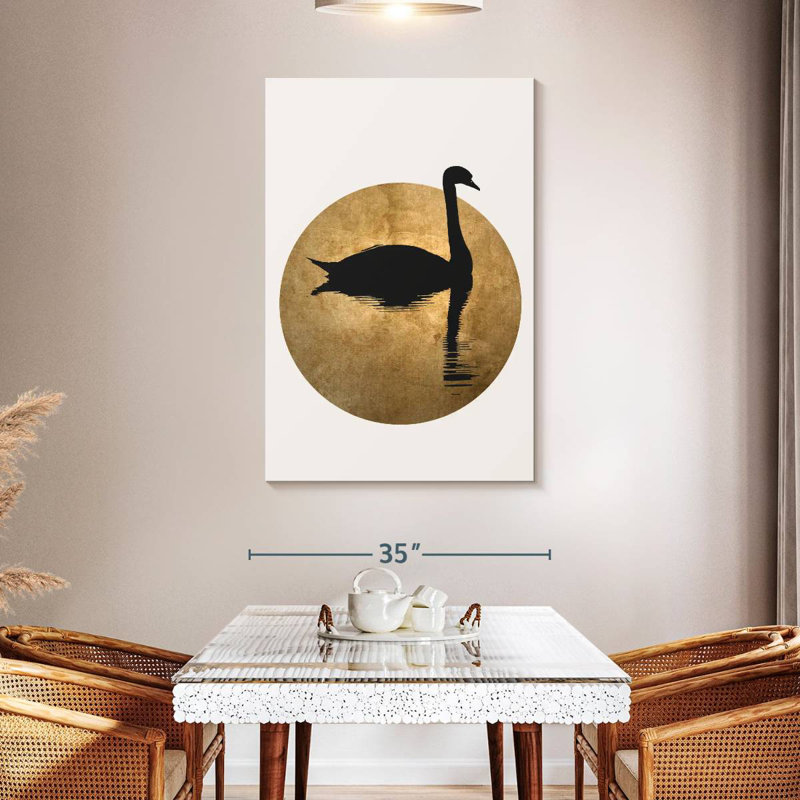 Brampt The Swan Gold, 48" H x 32" W