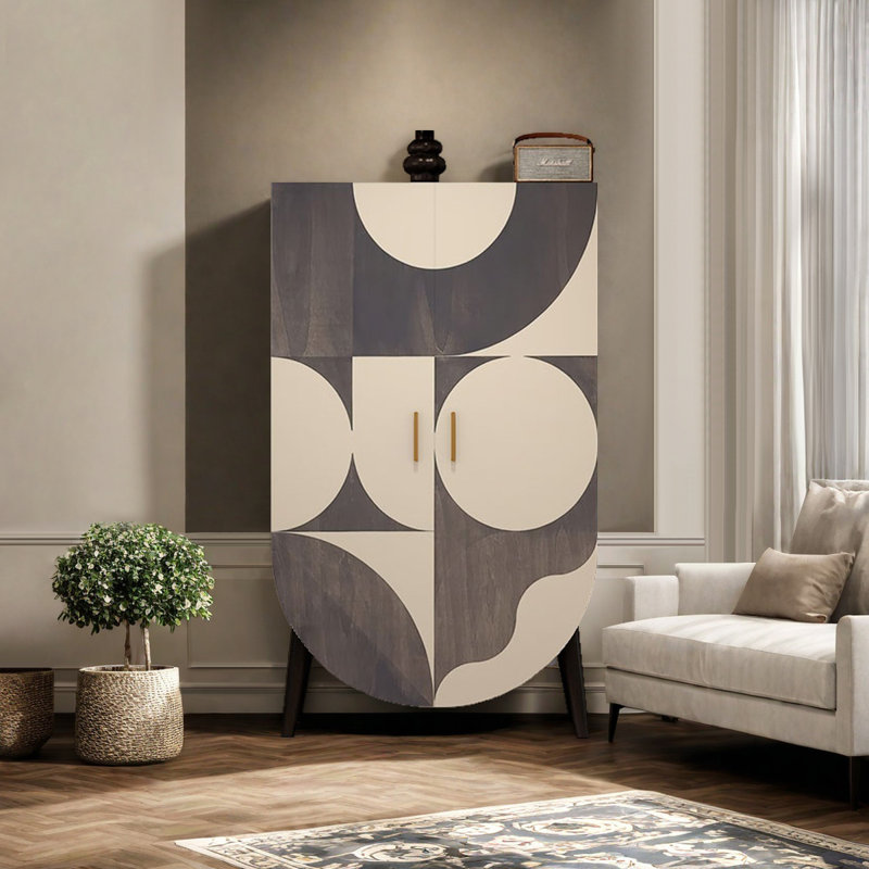 Garde-robe de chambre moderne de style crème