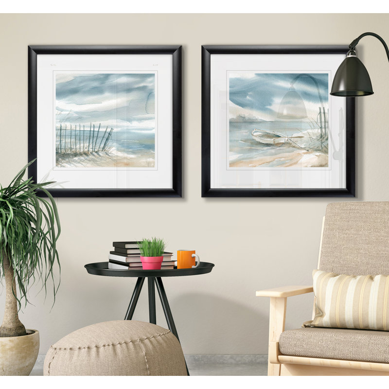 " Subtle Mist II " 2 - Pieces, Black Framed