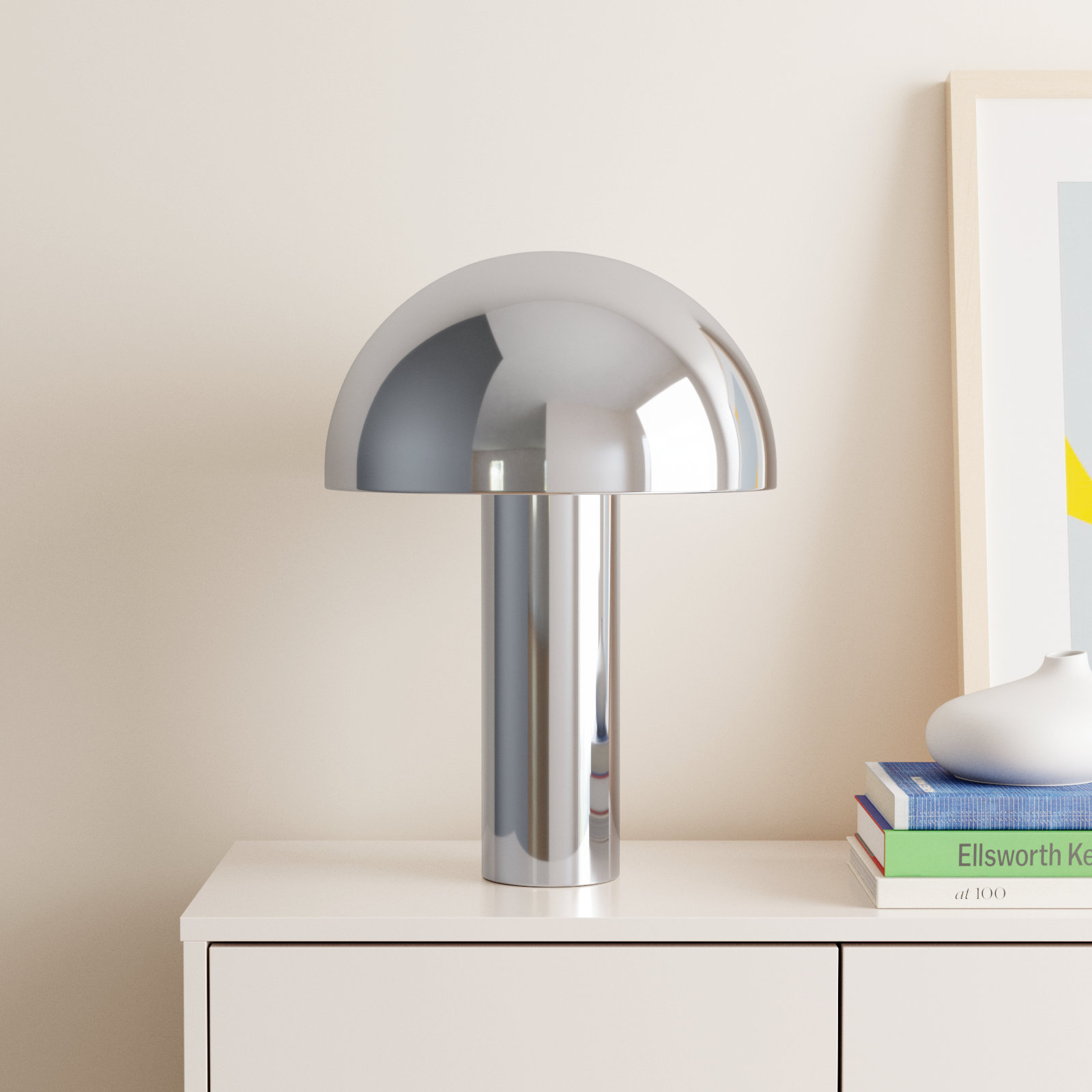 Cotra Metal Novelty Lamp, Silver