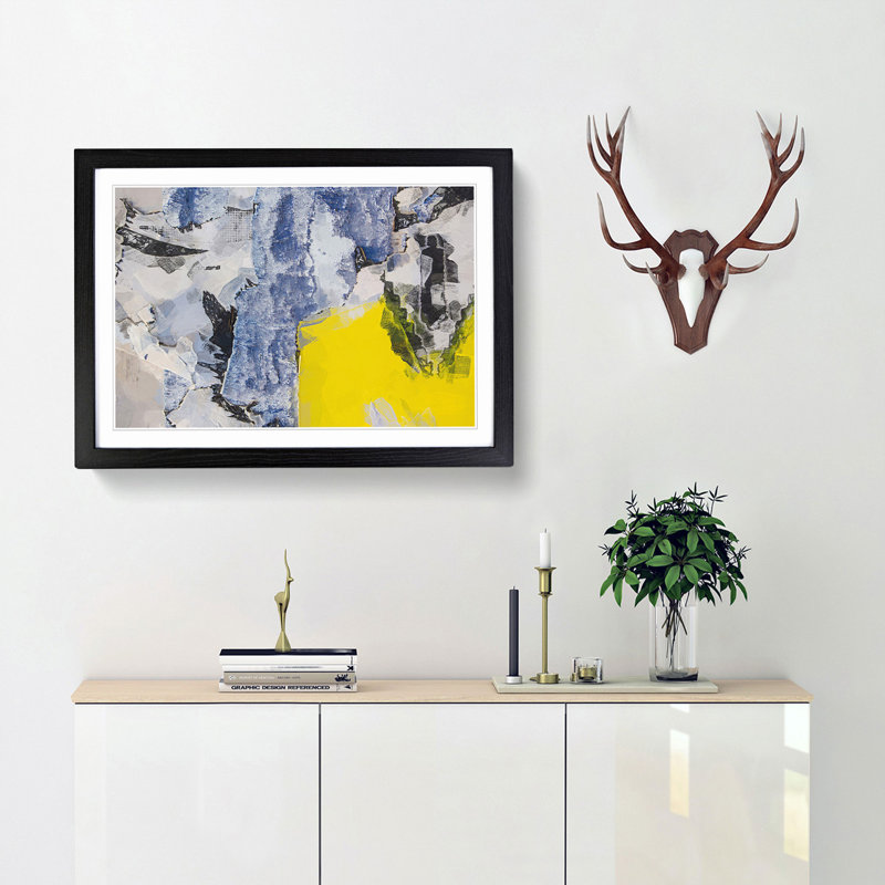 Looking for Something in Abstract - Picture Frame Graphic Art Print, 50cm H x 76cm W x 2cm D, Black