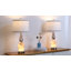 Ensemble de lampes de table en verre 26,5 po avec port USB, ports Tppe-C et prise de courant CA