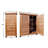 Potting Bench With Storage Cabinet And Metal Table Top For Outdoor Storage Patio, Garden Furniture Wood Workstation Coffee 31X17x36''