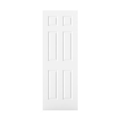 28 po x 80 po Panneau de porte moulé en composite texturé blanc 6 panneaux