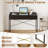 Modern 2-Drawer Computer Desk w/ Reinforced Heavy-Duty Metal Frame Anti-Tip Kit