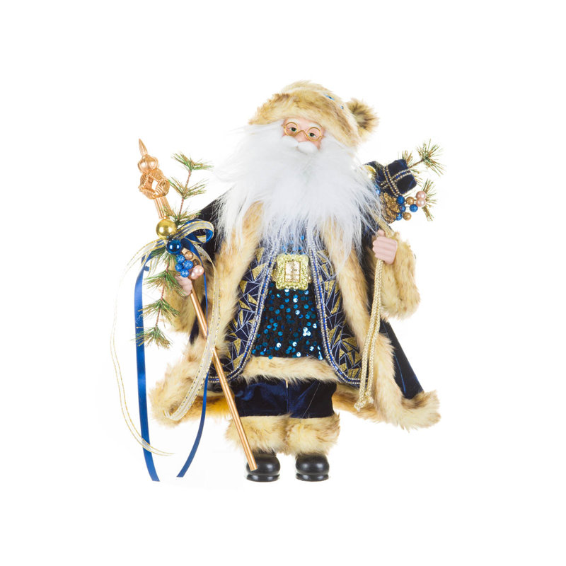 Figurine de père Noël en tissu Sequin