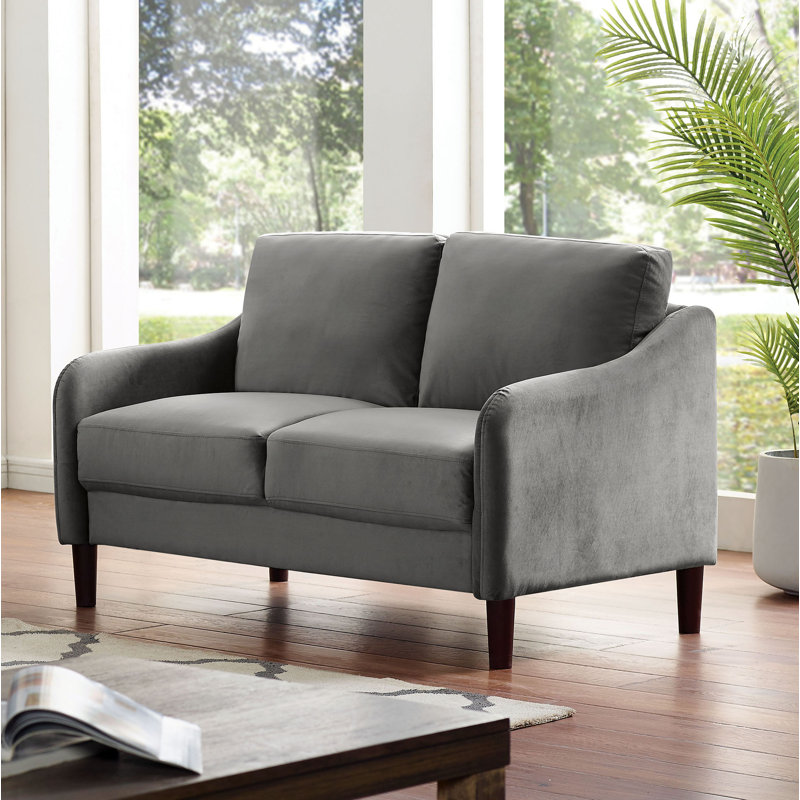 Causeuse Heffington Aliyah, 100% polyester gris