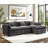 112" Chenille Oversized Cloud Couch - L-Shaped Modular Sleeper with Ottoman & Memory Foam for Living Room - Modern Grey Comfort-168915195