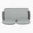 Steel Loveseat And Table, Off White+Grey-1093666206
