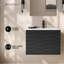 Ensemble de meuble-lavabo mural 30 po Cascade-201677698-201677708-201677709