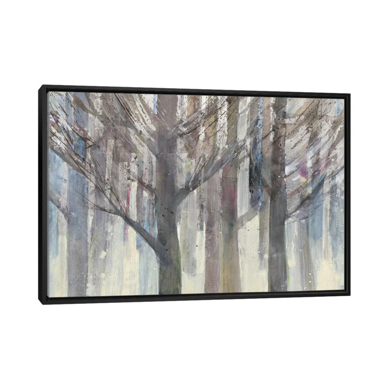 « forest light », reproduction d’art sur toile tendue, H 18 po x l 26 po x P 1,5 po, Toile avec cadre noir