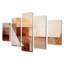 «Elemental Brown Triangle - Abstract Collages», art mural 5 pièces-499567668