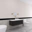 48 po Meuble-lavabo mural simple flottant noir avec dessus en marbre artificiel-292264832