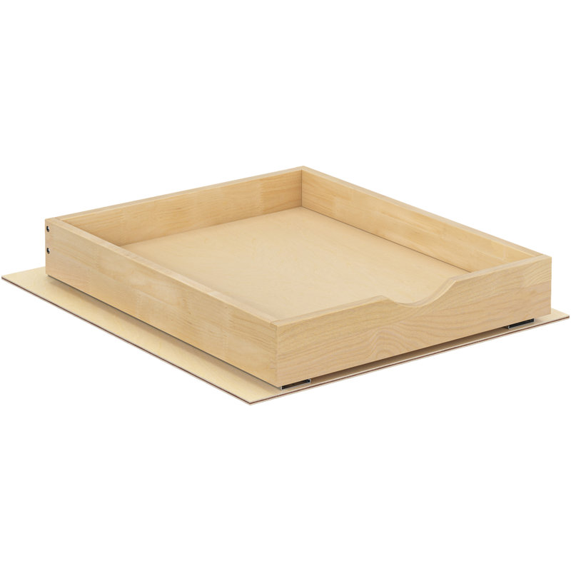 Muya Solid Birch Pull-Out Cabinet Drawer with Soft-Close Undermount Slides, Kitchen Cabinet Storage Organizer, Multiple Width Options