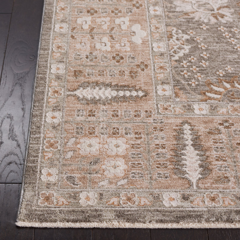 Tapis vert sauge / beige Hollypark, Rectangle 5 pi 3 po x 7 pi 6 po