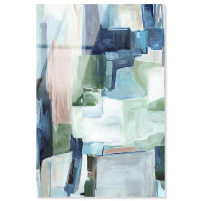 Imprimé acrylique bleu sarcelle et bleu par Art Remedy