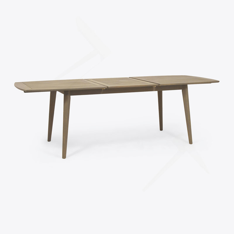 Table de salle à manger d'extérieur extensible en bois d'acacia