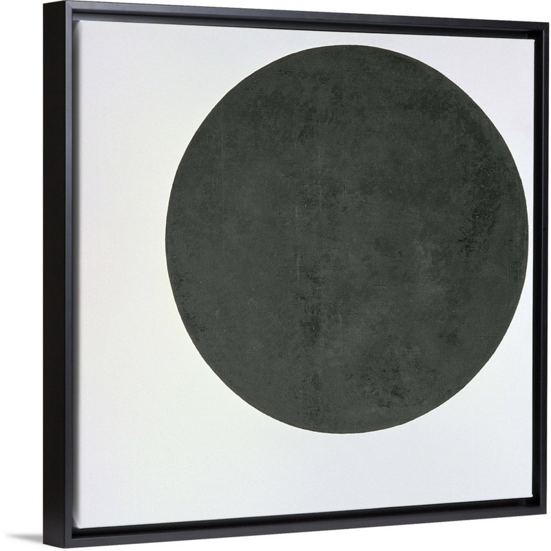 «Black Circle, c.1923» par Kazlair Séverinovitch Malevitch, reproduction sur toile, H 18 po x l 18 po x P 1,75 po, Cadre noir