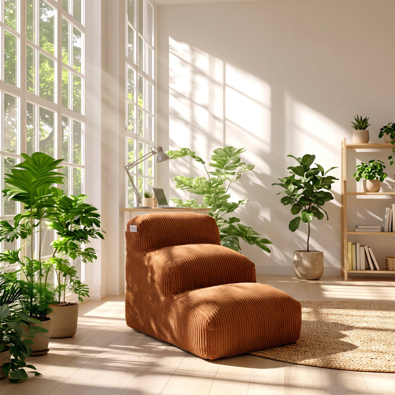 Fauteuil à billes en mousse à mémoire de forme avec repose-pieds COOLMORE l 66,93 po x P 25,98 po x H 23,62 po