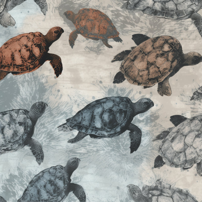 Turtle Machine Printed Throw Blanket, 68" W x 80" L