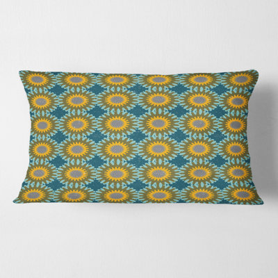 Retro Circular Pattern I - Mid-Century Modern Printed Throw Pillow