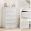5-Drawer Antique White Dresser – 109.9 cm Tall Chest of Drawers with Large Storage, Modern Organizer for Bedroom, Living Room, Nursery, Entryway, Closet