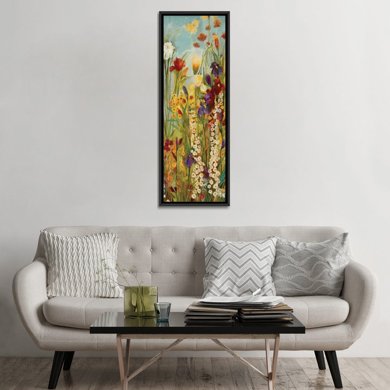 «Merriment II», reproduction sur toile, H 36 po x l 12 po x P 1,5 po, Cadre noir