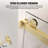 Catalyst 43"- 49" W x 76" H Double Sliding Frameless Shower Door in Brushed Gold with 3/8" Clear Glass-96391539