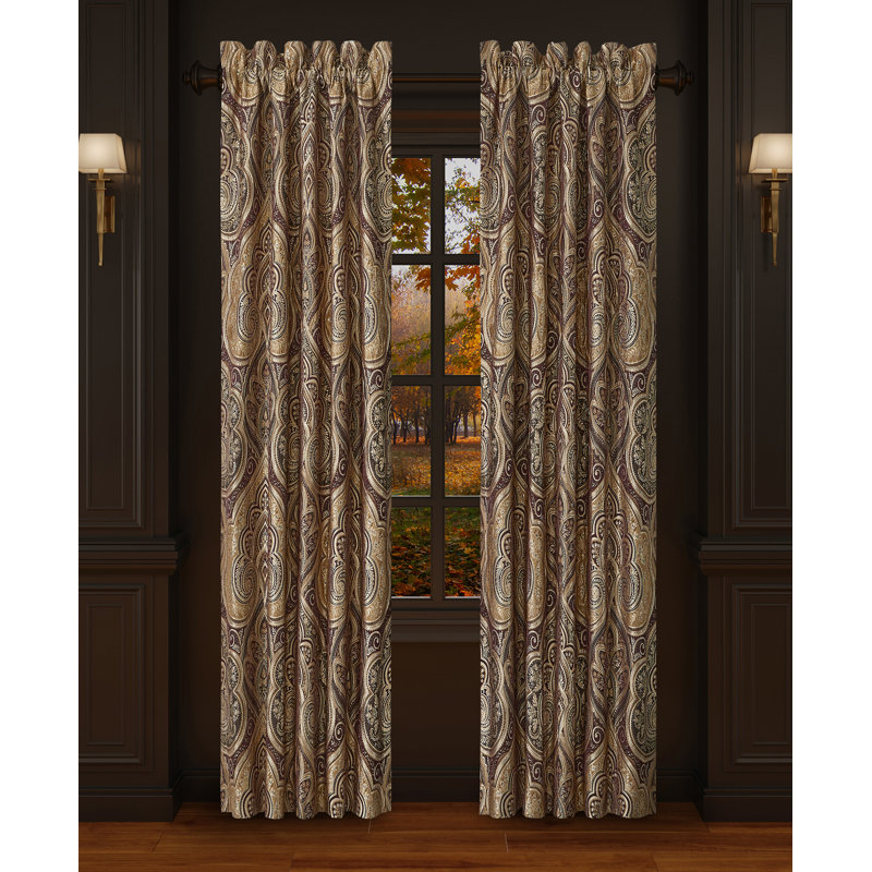 Bordeaux Curtain Panel Pair, 50" W x 95" L