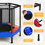 Trampoline de cour arrière hexagonal de 48 po Gymax avec enceinte sécuritaire