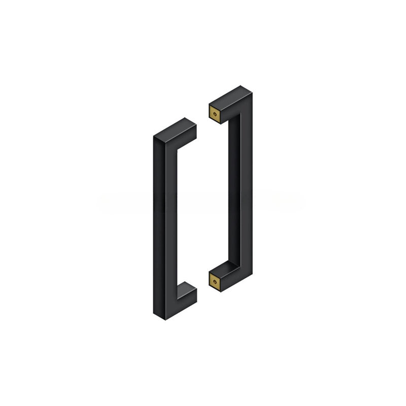 Deltana SSPBB1210U19 12" Contemporary Pulls, Back-to-Back in Paint Black, Paint Black