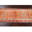 Tapis de couloir orange en laine noué à la main de conception unique 2 pi 9 po x 10 pi 2 po Noda