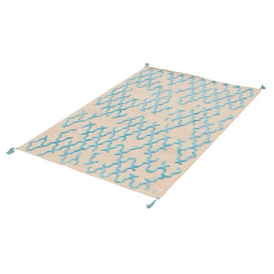 Tapis kaki clair à tissage plat Olszewski