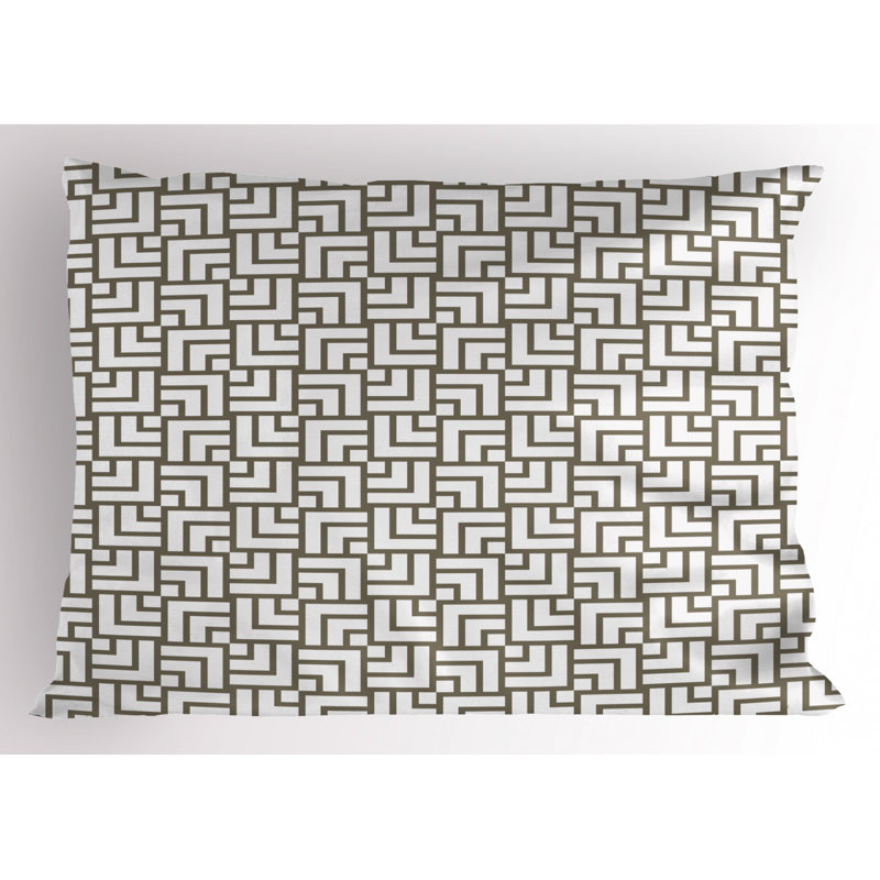 Polyester Geometric Sham Set, King