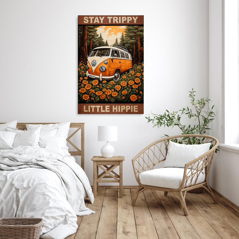 " Car Stay Trippy Little Hippie ", H 36 po x l 24 po