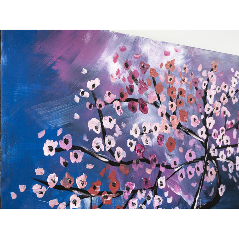Toile murale L 47 po x 27 po - rose, attrait printanier charmant pour la garderie