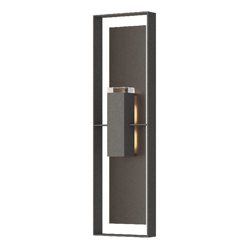 Applique murale d'extérieur encastrée Shadow Box, Bronze huilé bord de mer, Blanc marin, Non