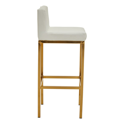 Madeline Upholstered Counter Stool with Metal Frame