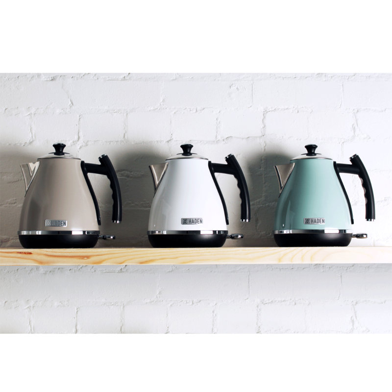 HADEN Cotswold 1.7L Stainless Steel Electric Tea Kettle, Green