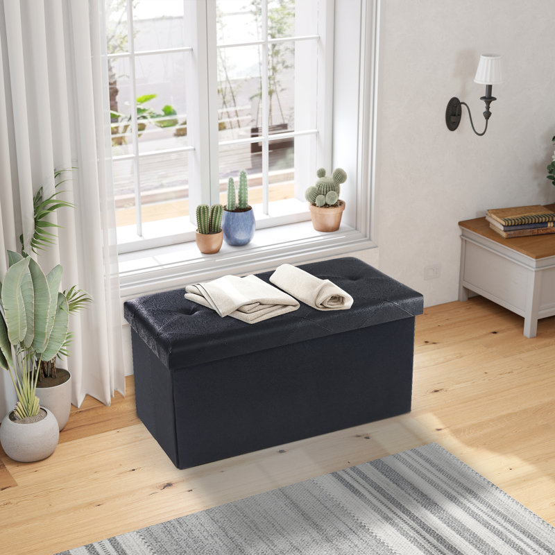 Repose-pieds standard avec rangement Kesa, Noir