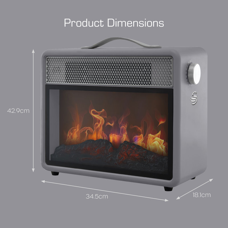 Swan 1800 Watt 6138 BTU Electric Compact Space Heater with Adjustable Thermostat