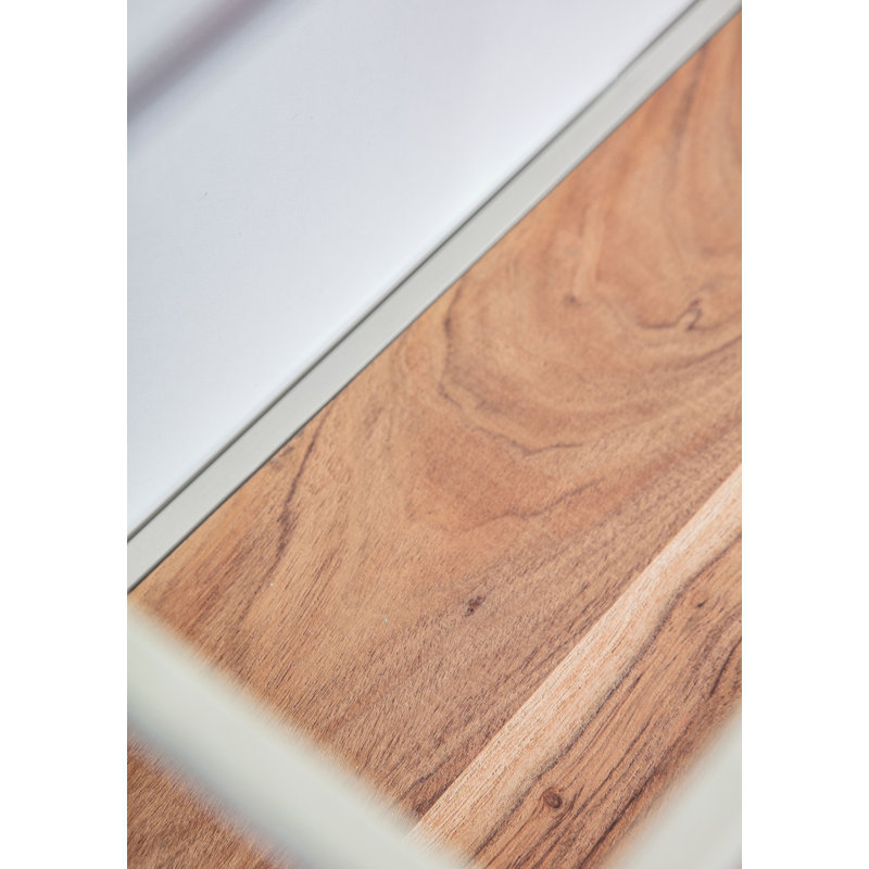 Burnace Accent Shelf, White, 30cm H x 60cm W x 25cm D